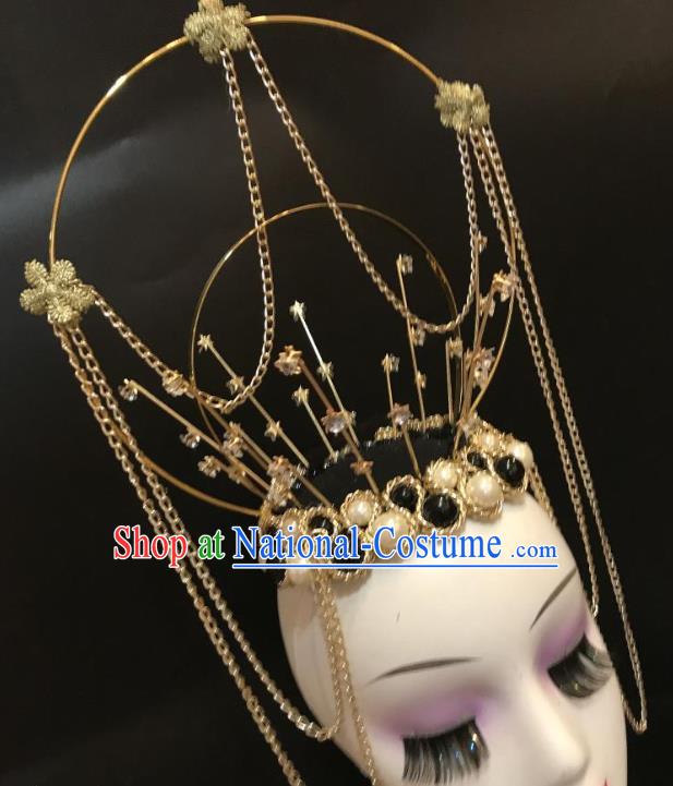 Handmade Stage Show Hair Clasp Halloween Hair Accessories Cosplay Gothic Queen Royal Crown