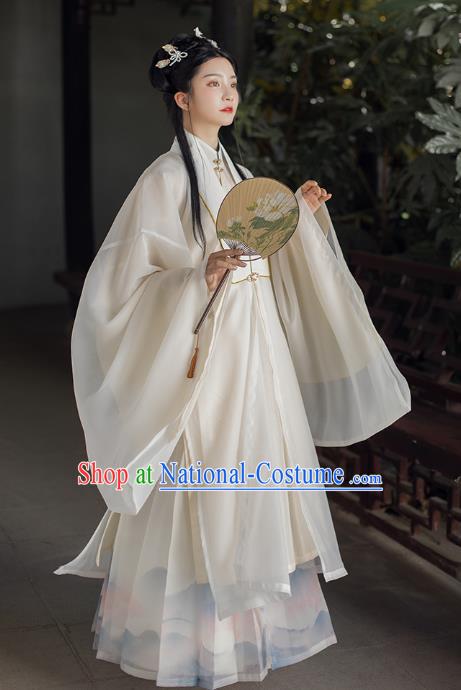 China Ming Dynasty Noble Princess Hanfu Dress Traditional Ancient Royal Infanta Historical Clothing Complete Set