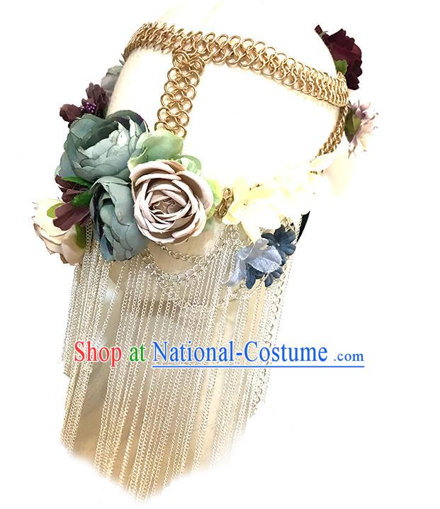 Top Stage Performance Face Accessories Fancy Ball Decorations Blinder Halloween Cosplay Flowers Mask