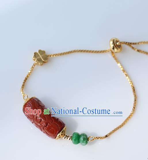 China Handmade Jewelry Accessories Traditional Golden Bracelet National Bangle