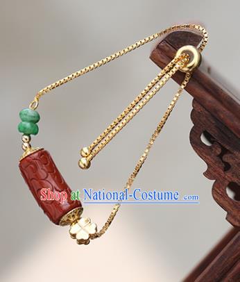 China Handmade Jewelry Accessories Traditional Golden Bracelet National Bangle