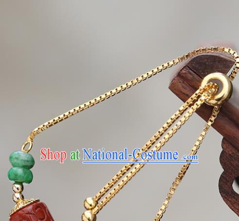 China Handmade Jewelry Accessories Traditional Golden Bracelet National Bangle