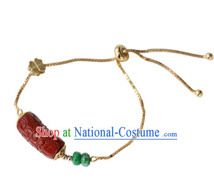 China Handmade Jewelry Accessories Traditional Golden Bracelet National Bangle