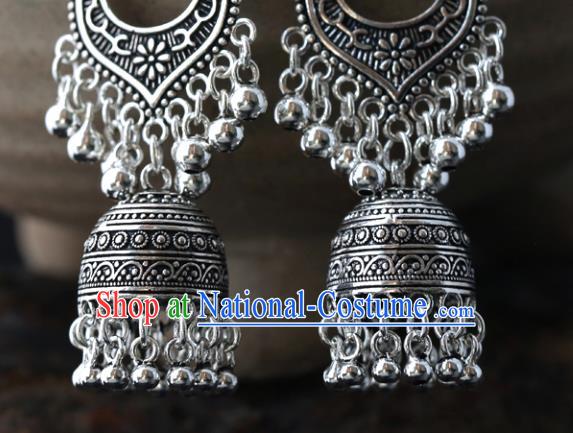 Handmade Chinese Traditional Silver Ear Jewelry Accessories Ethnic Earrings