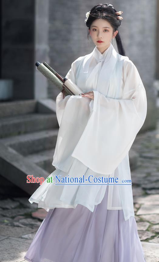 China Ancient Ming Dynasty Young Lady Historical Clothing Traditional Hanfu Dress for Women