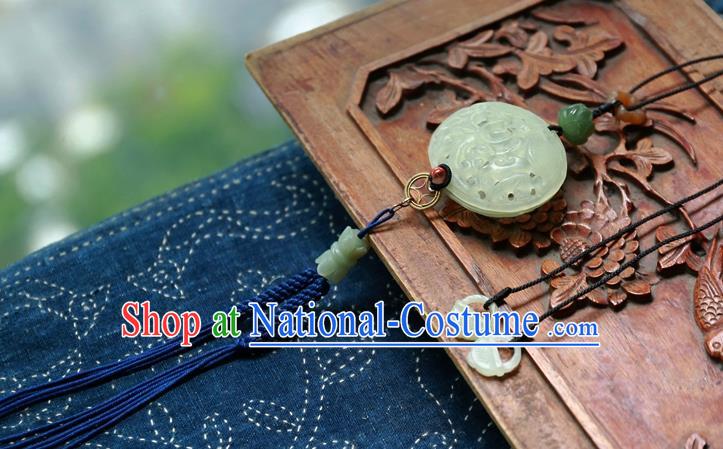 Handmade China Jade Pendant Accessories National Traditional Necklace Jewelry