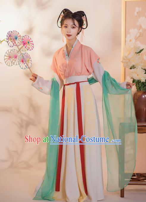 Traditional Ancient Palace Lady Hanfu Dress Costumes China Tang Dynasty Court Historical Clothing