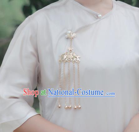 Chinese Traditional Bells Tassel Accessories Cheongsam Brooch Jewelry Handmade Breastpin Pendant