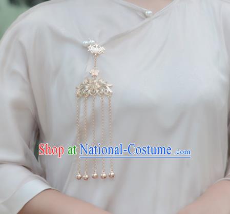 Chinese Traditional Bells Tassel Accessories Cheongsam Brooch Jewelry Handmade Breastpin Pendant