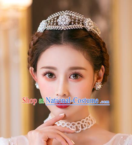 Top Wedding Crystal Royal Crown Wedding Jewelry Ornaments Handmade Princess Hair Accessories