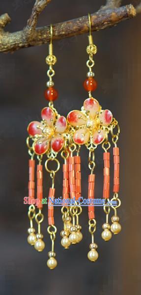 Top Grade China Bride Jewelry Accessories Ancient Court Princess Beads Tassel Earrings