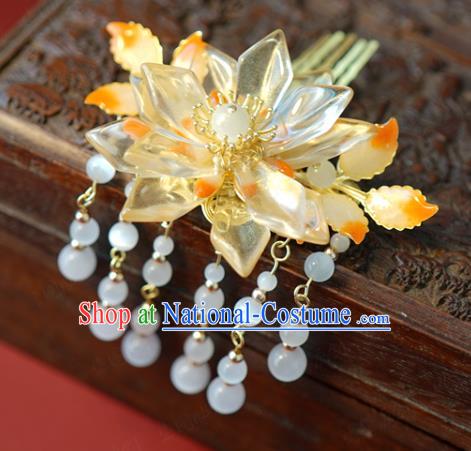 China Traditional Wedding Flowers Hair Sticks and Hair Comb Tassel Hairpins Earrings Ancient Bride Hair Accessories