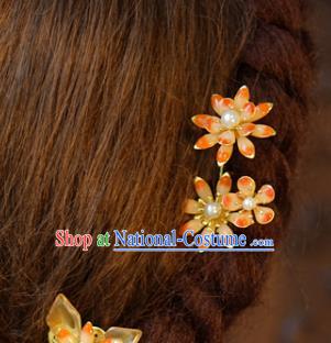 China Traditional Flowers Hair Comb Wedding Xiuhe Suit Hair Accessories Bride Pearls Hairpin Hair Stick