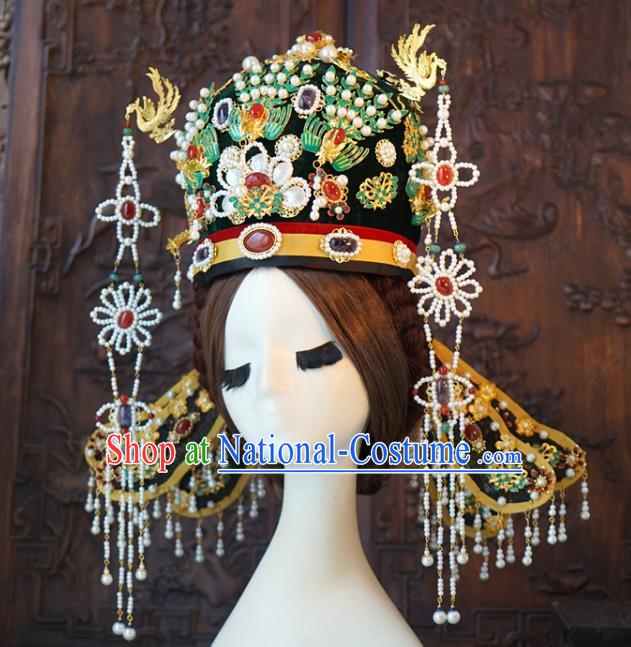 China Ancient Queen Phoenix Coronet Traditional Song Dynasty Empress Wedding Hair Accessories Complete Set