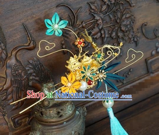 China Traditional Hair Accessories Wedding Hair Crown Ancient Queen Phoenix Coronet Hairpins Complete Set