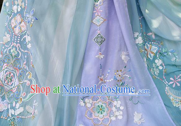 China Traditional Hanfu Clothing Ancient Court Lady Apparels Tang Dynasty Princess Embroidered Dress for Women