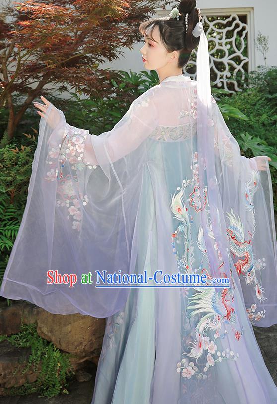 China Traditional Hanfu Clothing Ancient Court Lady Apparels Tang Dynasty Princess Embroidered Dress for Women