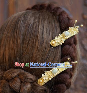 China Traditional Jade Hair Combs Wedding Hanfu Luxury Hair Accessories Ancient Bride Hairpins Full Set