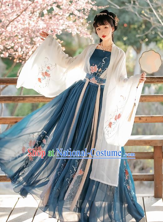 China Traditional Tang Dynasty Princess Historical Clothing Ancient Hanfu Dress Young Beauty Costumes