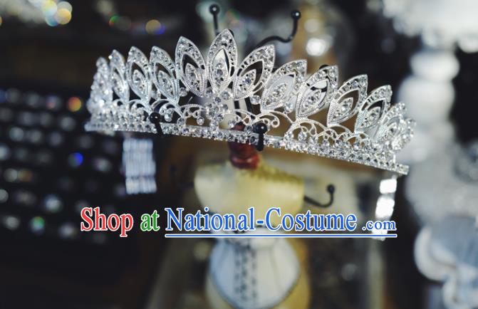 Handmade Wedding Bride Hair Accessories European Queen Hair Clasp Baroque Royal Crown