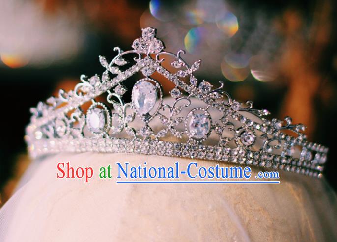 Handmade Wedding Crystal Hair Accessories Baroque Bride Royal Crown European Court Princess Headwear