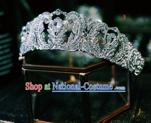 Handmade Court Hair Accessories Baroque Princess Zircon Headwear Retro European Wedding Royal Crown