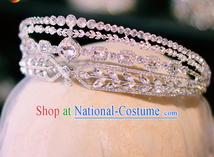 Baroque Court Hair Jewelry Princess Zircon Royal Crown European Wedding Bride Hair Accessories