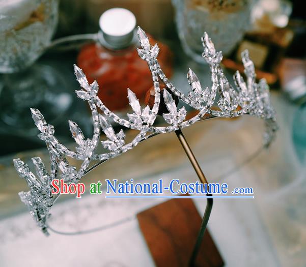 Handmade Crystal Jewelry Accessories European Princess Headwear Baroque Bride Wedding Zircon Royal Crown