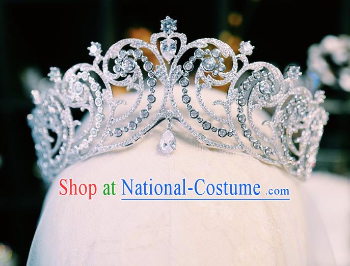 Handmade European Court Royal Crown Headwear Women Jewelry Accessories Baroque Bride Headwear