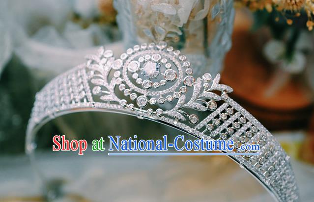 Top European Princess Royal Crown Women Jewelry Accessories Baroque Bride Zircon Headwear