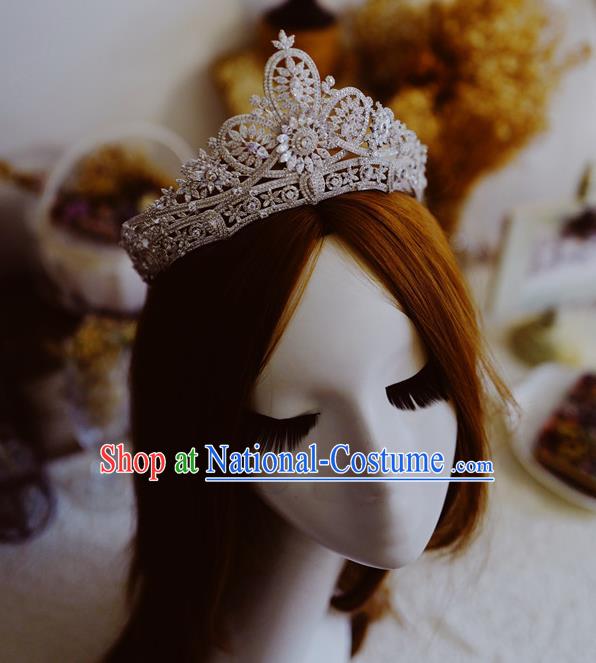 Bride Zircon Royal Crown European Princess Jewelry Wedding Hair Accessories