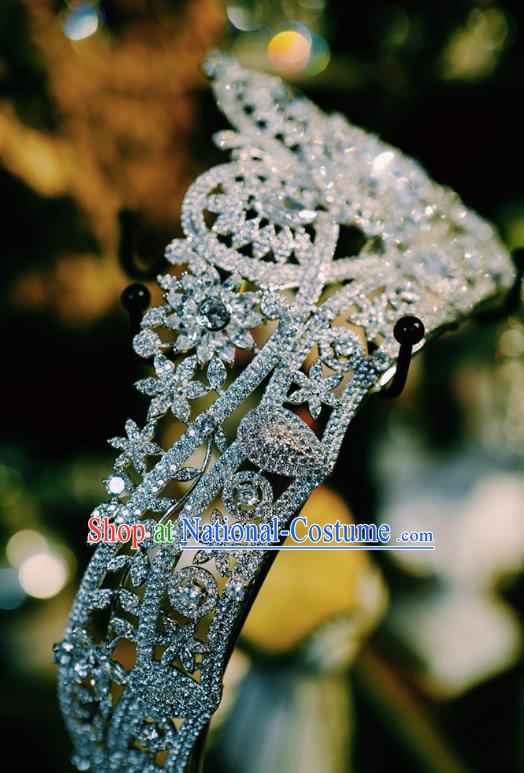 Bride Zircon Royal Crown European Princess Jewelry Wedding Hair Accessories