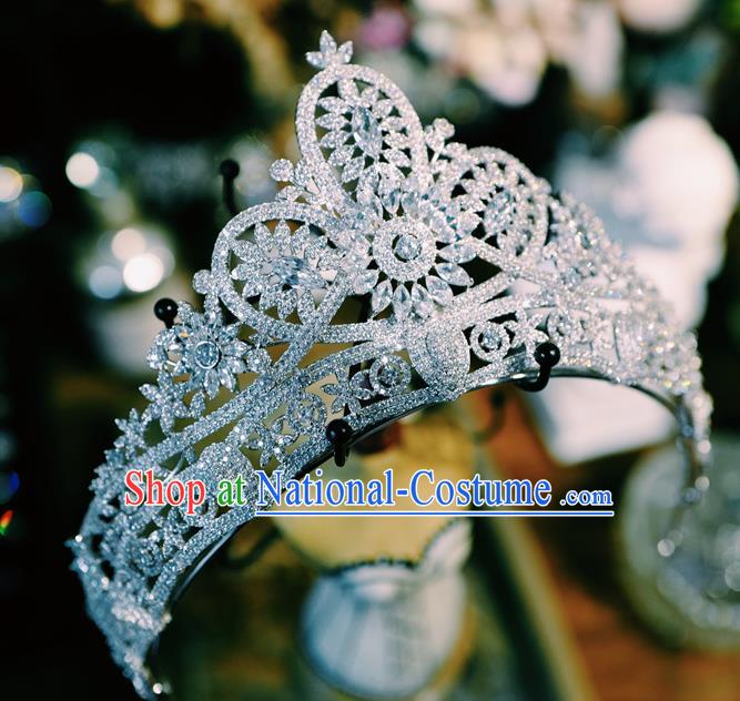 Bride Zircon Royal Crown European Princess Jewelry Wedding Hair Accessories