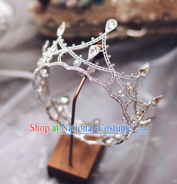 European Princess Jewelry Wedding Hair Accessories Bride Round Royal Crown