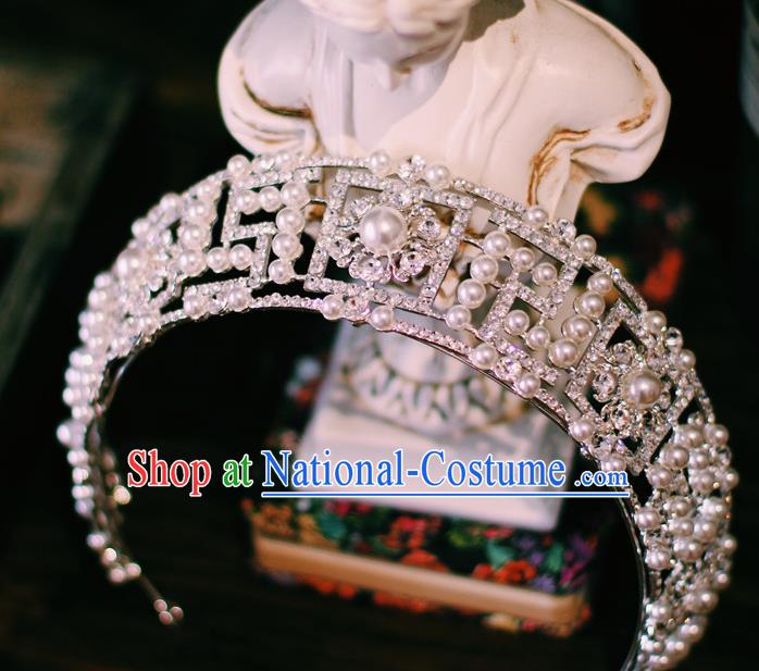 European Court Hair Jewelry Wedding Bride Hair Accessories Baroque Princess Royal Crown