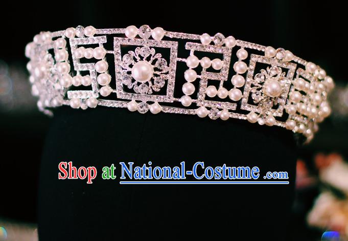 European Court Hair Jewelry Wedding Bride Hair Accessories Baroque Princess Royal Crown