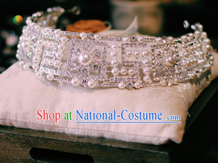 European Court Hair Jewelry Wedding Bride Hair Accessories Baroque Princess Royal Crown