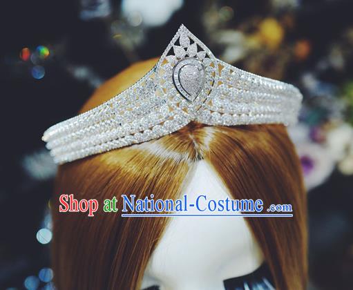 Top European Wedding Jewelry Accessories Princess Zircon Royal Crown Bride Headwear