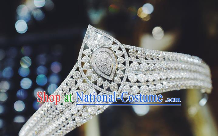 Top European Wedding Jewelry Accessories Princess Zircon Royal Crown Bride Headwear