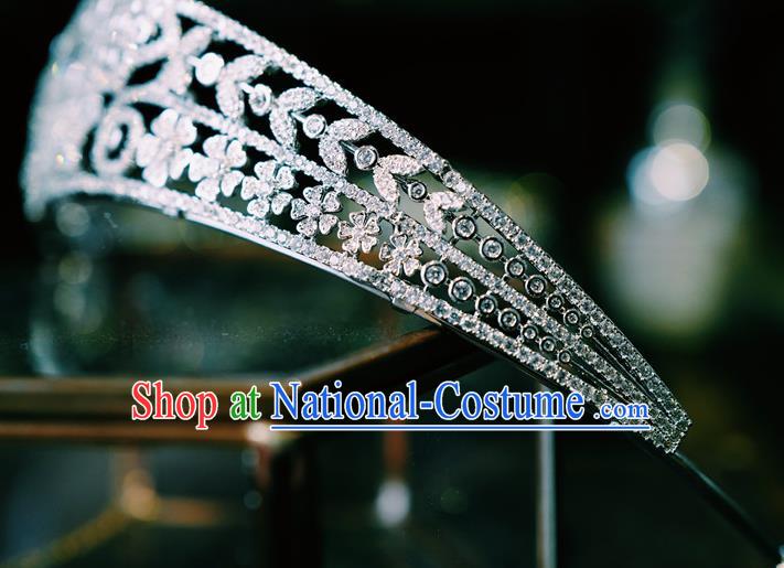 Top European Retro Zircon Butterfly Royal Crown Bride Headwear Princess Wedding Jewelry Accessories