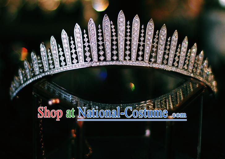 Top Grade Bride Headwear Princess Wedding Jewelry Accessories European Retro Zircon Royal Crown