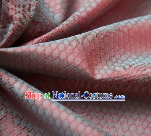 Chinese Classical Scale Pattern Design Pink Song Brocade Fabric Asian Traditional Silk Material