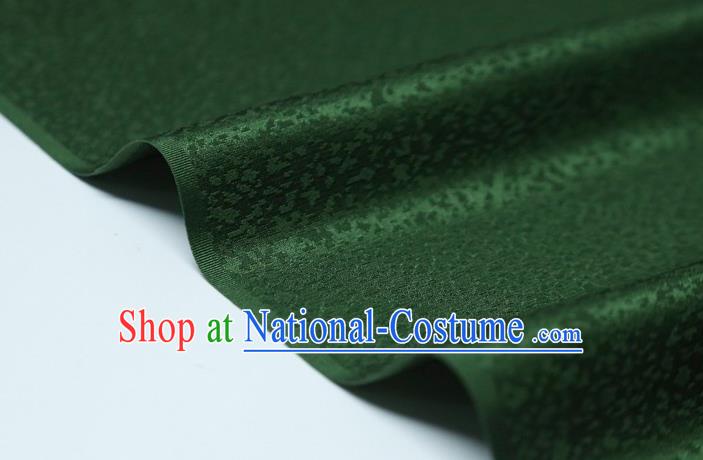 Chinese Classical Floral Pattern Design Deep Green Mulberry Silk Fabric Asian Traditional Cheongsam Silk Material