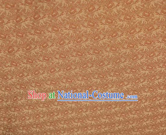 Chinese Classical Pattern Design Orange Song Brocade Fabric Asian Traditional Silk Material