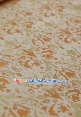 Chinese Classical Orange Flowers Pattern Design Song Brocade Fabric Asian Traditional Silk Material