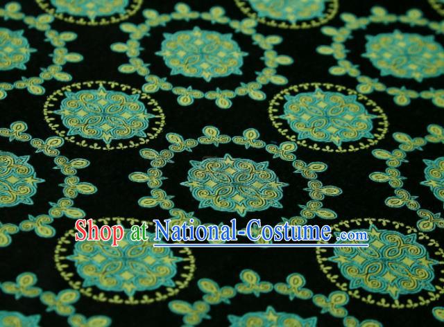 Chinese Classical Pattern Design Atrovirens Song Brocade Fabric Asian Traditional Silk Material