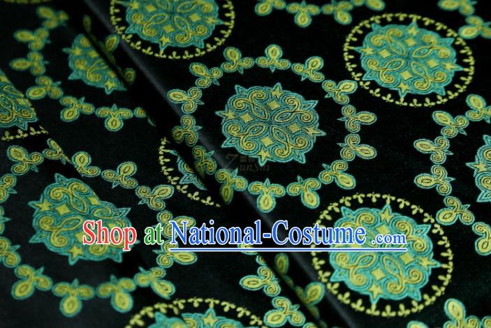 Chinese Classical Pattern Design Atrovirens Song Brocade Fabric Asian Traditional Silk Material