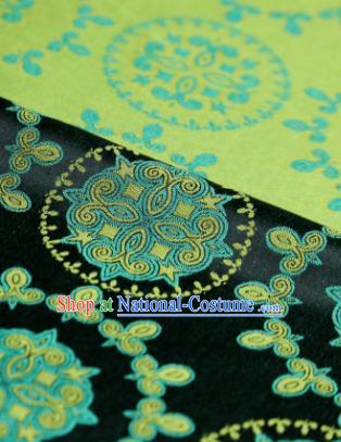 Chinese Classical Pattern Design Atrovirens Song Brocade Fabric Asian Traditional Silk Material