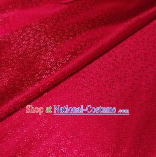 Chinese Classical Babysbreath Pattern Design Deep Red Brocade Fabric Asian Traditional Satin Silk Material