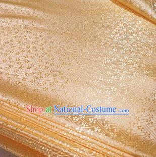 Chinese Classical Babysbreath Pattern Design Light Golden Brocade Fabric Asian Traditional Satin Silk Material